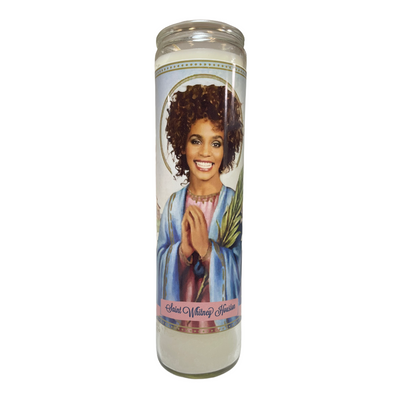 Whitney Houston Devotional Prayer Saint Candle - Mose Mary and Me