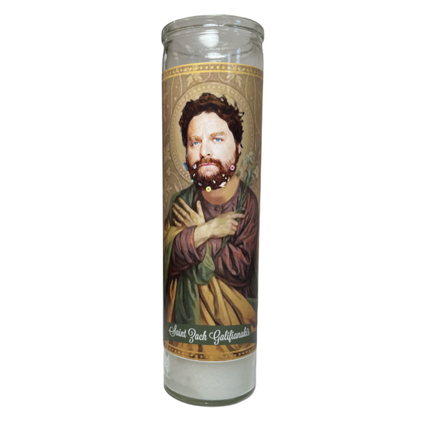 Zach Galifianakis Devotional Prayer Saint Candle - Mose Mary and Me