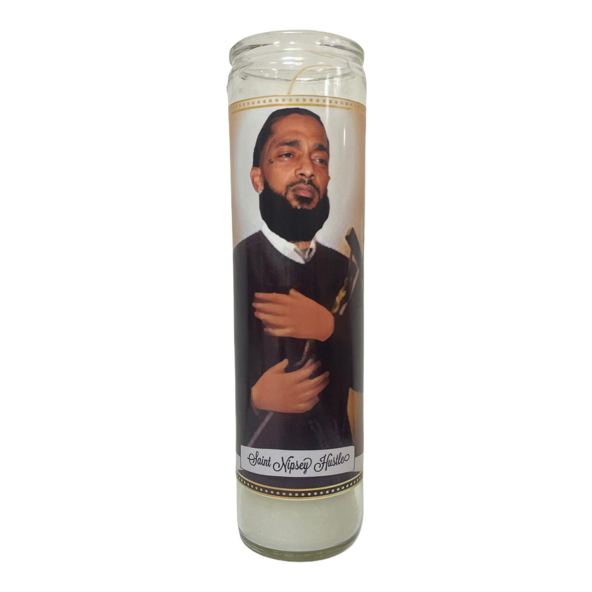 Nipsey Hustle Devotional Prayer Saint Candle - Mose Mary and Me