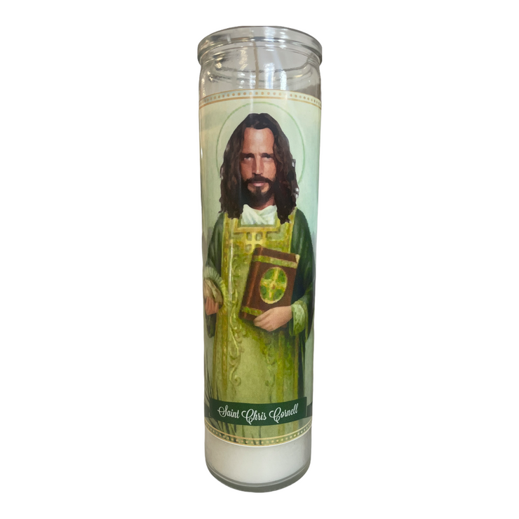 Chris Cornell Devotional Prayer Saint Candle - Mose Mary and Me