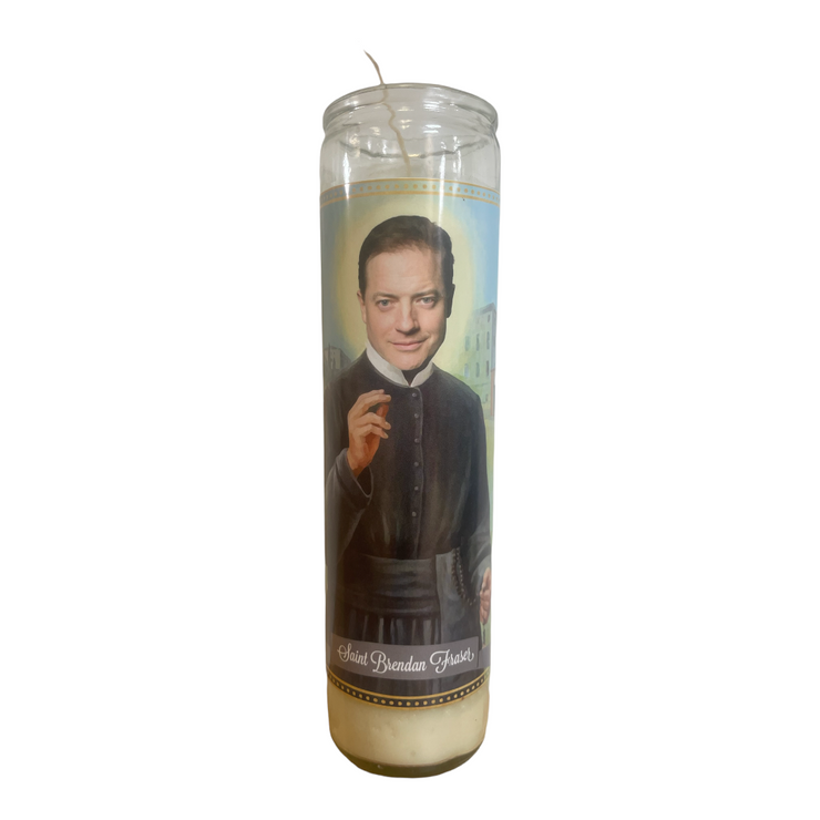 Brendan Fraser Devotional Prayer Saint Candle
