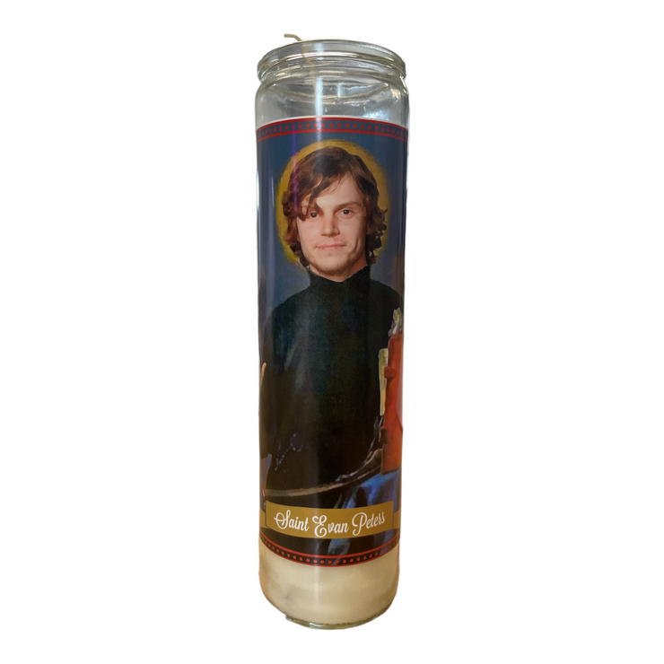 Evan Peters Devotional Prayer Saint Candle