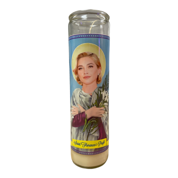 Florence Pugh Devotional Prayer Saint Candle