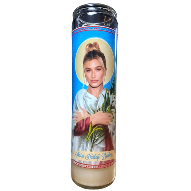 Hailey Bieber Devotional Prayer Saint Candle