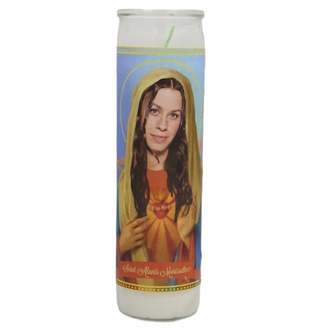 Alanis Morissette Devotional Prayer Saint Candle - Mose Mary and Me
