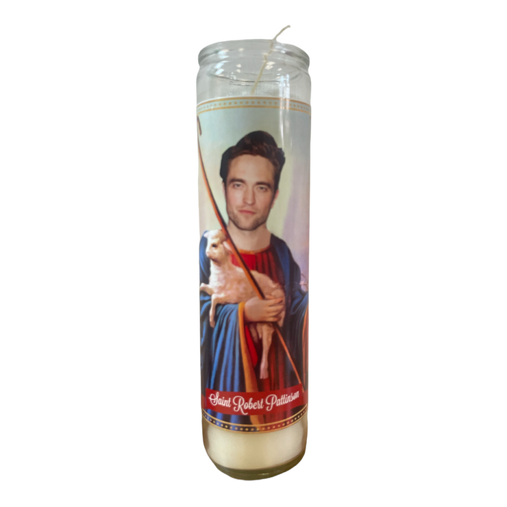 Robert Pattinson Devotional Prayer Saint Candle - The Luminary and Co. 