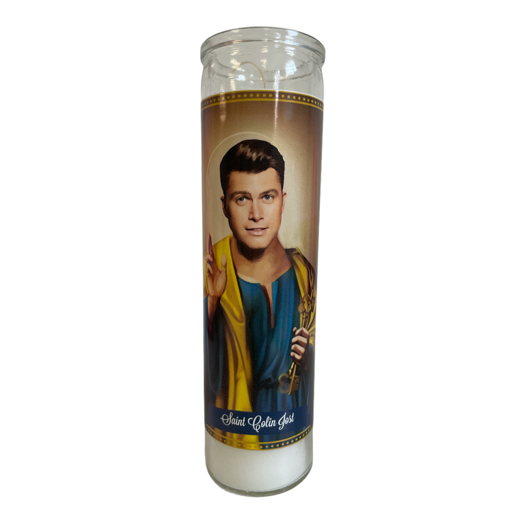 Colin Jost Devotional Prayer Saint Candle - Mose Mary and Me
