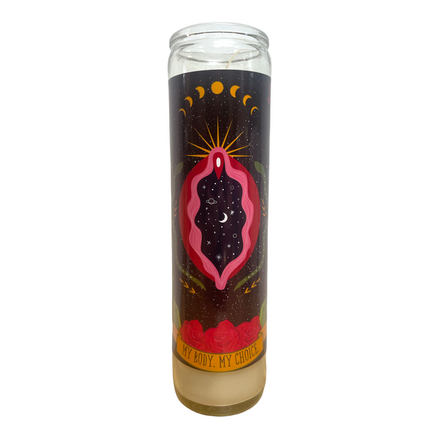 My Body My Choice Devotional Prayer Saint Candle - The Luminary and Co. 