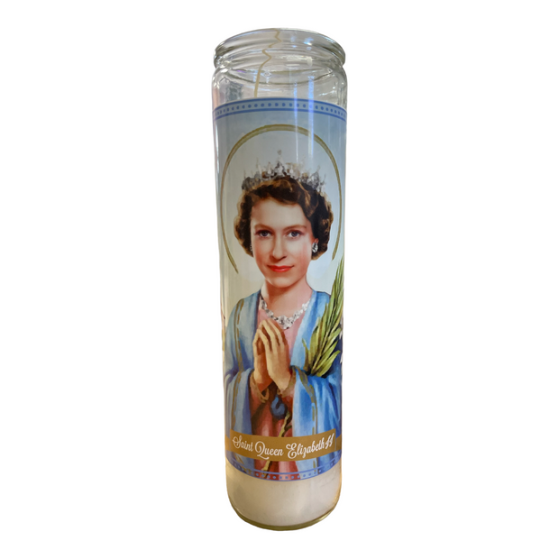 Young Queen Elizabeth II Devotional Prayer Saint Candle
