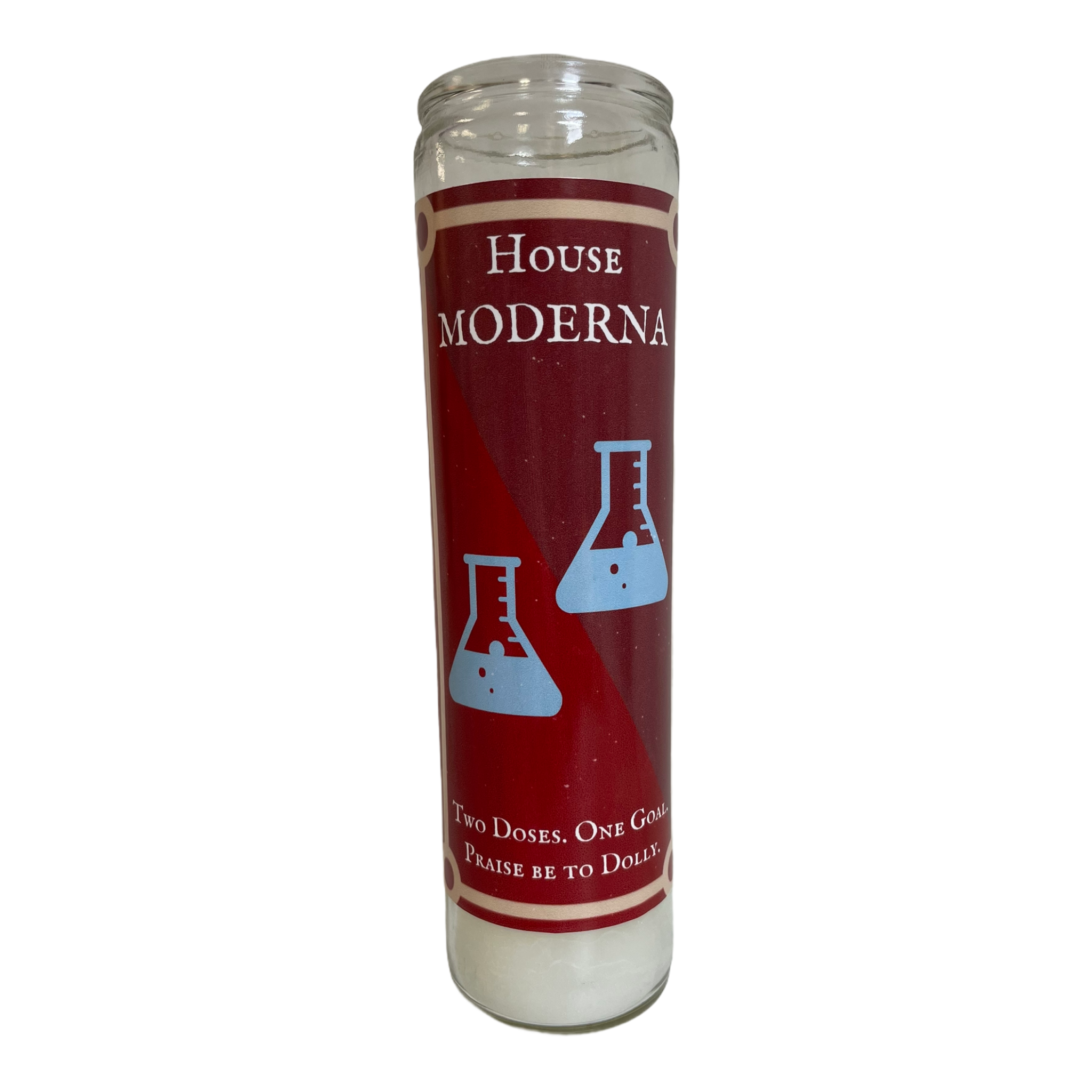 House Moderna, Pfizer, Johnson & Johnson Vaccine  Devotional Prayer Saint Candle - Mose Mary and Me