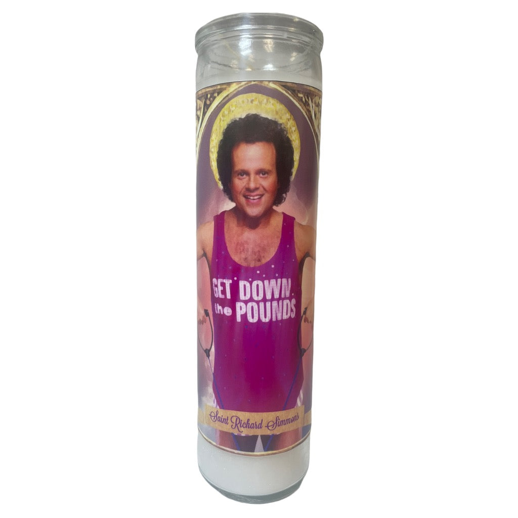 Richard Simmons Devotional Prayer Saint Candle - Mose Mary and Me