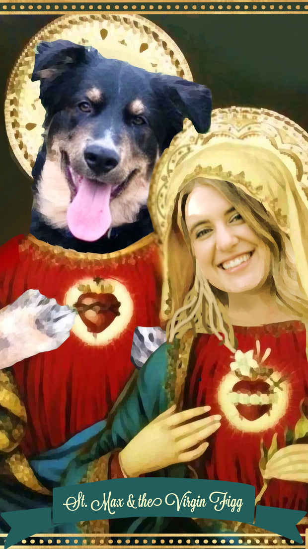 Personalized Custom Devotional Prayer Saint Candle (Pet)- Create Your Own - Mose Mary and Me