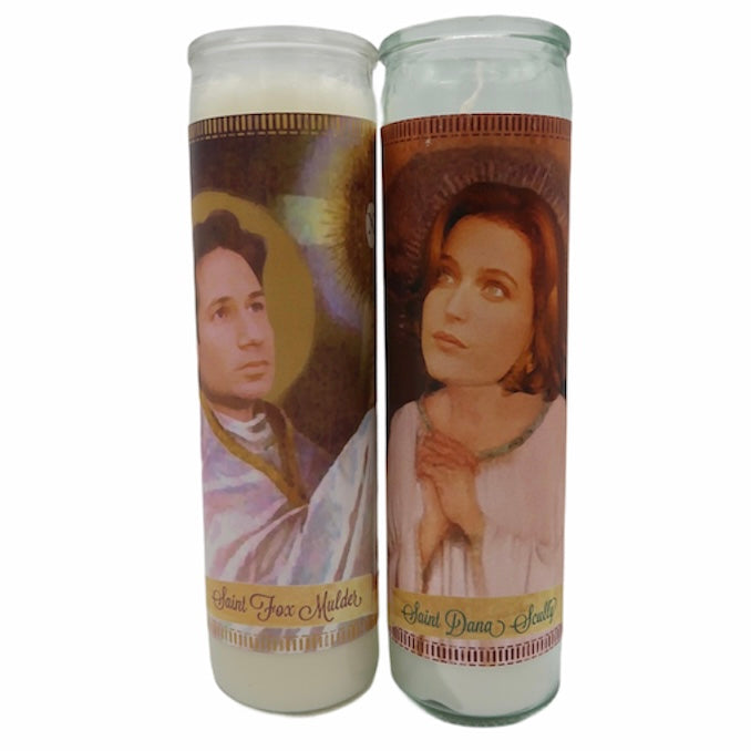 Set of Mulder & Scully X-Files Devotional Prayer Saints - Mose Mary and Me